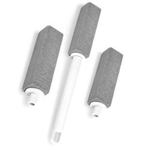 ddLUCK Lot de 3 Pierre Ponce Brosse WC avec Manche Long,Nettoyant pour Toilettes en Pierre Ponce Rempla&ccedil;Able,Peut dans La Cuisine, Bain, Piscine, &eacute;Viers, Piscine, Baignoire, Carreaux, Grilles (ddLUCK, neuf)