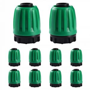 VooGenzek 10 Pi&egrave;ces Raccords D'irrigation Goutte &agrave; Goutte pour Tubes 16mm, Adaptateur Bouchons D'Irrigation Goutte, Raccords D'irrigation Droits, Connecteur de Tuyau D'irrigation (Vert) (VooGenzek, neuf)