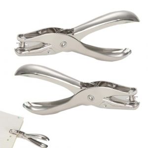 UIEXAY2 Pi&egrave;ces Perforatrice 1 Trou Perforateur de Papier 3mm 6mm Diam&egrave;tre de Per&ccedil;age Perforateur &agrave; Pince Perforateur M&eacute;tallique Adapt&eacute; pour Papier Photo Carte de V&oelig;ux Carte (Argent) (Behaodian Store, neuf)
