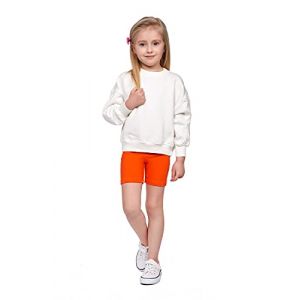 SOFTSAIL Leggings Filles Collants De Cyclisme Courte Danse Sportive en Coton Respirant Confortable Extensible Orange 8-9 Ans (leggingsshop, neuf)