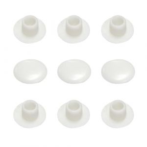 Qrity 25 Pi&egrave;ces Caches Trou Rond, Bouchons en Plastique, Cache Trou Meuble Blanc, Cache Trou, Capuchon de Protection pour Trous de Per&ccedil;age, 6MM (Qrity, neuf)