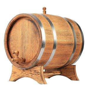 MB Manufaktura Barel Tonneau en bois de ch&ecirc;ne naturel 20L - Fabriqu&eacute; &agrave; la Main, Id&eacute;al pour Vin, Whisky, Brandy et Plus - Avec Support, Bouchon et Robinet, F&ucirc;t en bois F&ucirc;t de ch&ecirc;ne F&ucirc;t de 20 litres (MB Manufaktura Barel, neuf)