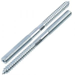 AERZETIX - C75896 - Lot de 12 Vis à double filetage M10x140 mm - goujon patte à vis - en acier (Tuning, neuf)