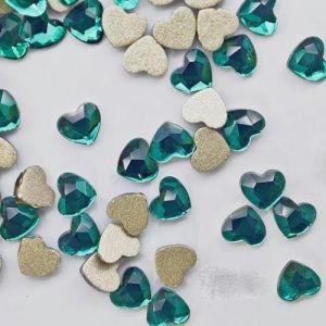 YTYHFEM Strass pour Ongles en Forme de cœur, 0,3 cm, Cristaux de Forme spéciale, décoration Nail Art, 0,3 cm, Vert foncé (qichunxianshuaideyongshangmaoxinggerenduzioz, neuf)