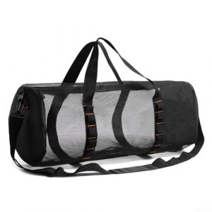 Sac de rangement en maille creuse pour la gym, le sport, la plage, la natation, la plage, la plage, le sac en filet pour jouets de plage, serviettes (noir) (whychstore, neuf)