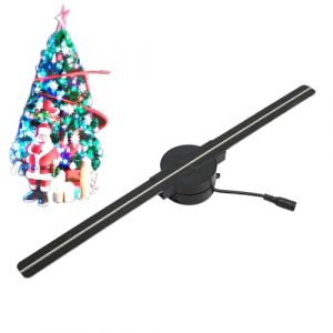 Ventilateur Projecteur Hologramme 3D Résolution 2000X224 - Projection Holographique 3D - Écran Ventilateur 16.5 Pouces Télécommande Animation Noël Halloween Magasin (abola, neuf)