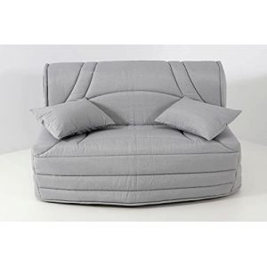 H&eacute;v&eacute;a S&eacute;lection Housse BZ 160x200 matelass&eacute;e Gris Perle (H&eacute;v&eacute;a S&eacute;lection, neuf)