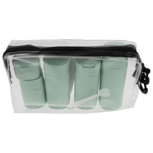 HAPINARY Set de Flacons Voyage Souples Rechargeables pour Shampoing Lotion et Cosm&eacute;tiques Kit Compact Anti-fuite avec Sac Transparent Adapt&eacute; Aux D&eacute;placements et Avion (Gan Gardner, neuf)