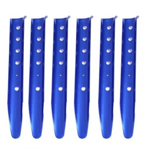 Azarxis Sardines Camping 31 cm Piquets de Tente en Alliage d'Aluminium Piquet de Sable Fixation 6 Pièces pour Randonnée Auvent Bâche (Bleu) (Azarxis (FR), neuf)