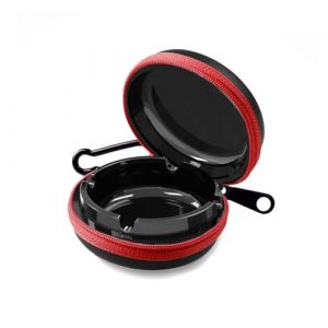 FEMONGY cendrier de poche anti odeur, cendriers de poche, cendrier anti odeur, cendrier de poche, cendrier portable, Souvre facilement, grande capacité, adapté aux voyages (Noir) (linxianaidi, neuf)