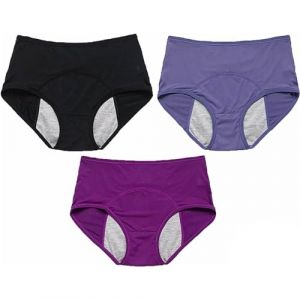 Sonnena Lot De 3 Culotte Antibactérienne Culotte dim Femme Coton Culotte Anti Fuite Culotte Gainante Femme Ventre Plat Culotte Femme sans Couture Culotte Menstruelle Culotte Taille Haute (extensivc, neuf)