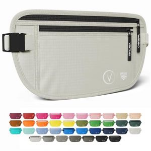 Vantamo Sac Banane Femme Ultra Fin avec Protection RFID, Antivol Banane Homme avec Sangle R&eacute;glable, Ceinture Course &agrave; Pied L&eacute;g&egrave;re pour Voyage et Sport, Pochette Secr&egrave;te pour Telephone et Passeport (Vantamo UK, neuf)