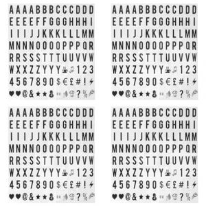 Fegtrty 416 Pcs Cin&eacute;matique Lightbox Remplacement Lettres et Chiffres Signes Noir pour A4 Light Up Letter Box Sign Message Board 65.4X35mm(LED Light Box n'est Pas Inclus)(Couleur: Noir) (Jijuelei, neuf)