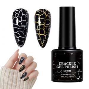 Crackle Gel, Gel UV ais | Pernis &agrave; ongles Crackle | D&eacute;corations de ongles, rassemblement des fournitures pour la maison, les vacances, le bal, les rencontres (xiecar, neuf)