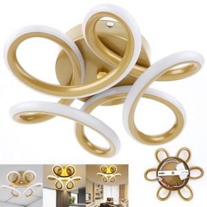 Starnearby Plafonnier LED Spirale, 12W Luminaire Plafonnie Moderne en Forme de Fleur Géométrique, 3000K-6000k, Lampe de Plafond à LED pour Couloir, Balcon, Salle à Manger, Cuisine (Pasercvxzoreso, neuf)