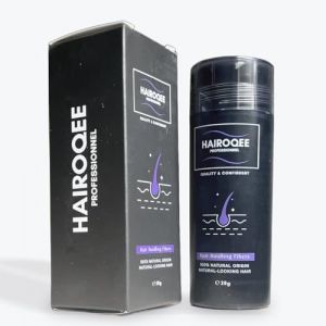 Fibres capillaires Naturelles - 28g - Poudre cheveux, Poudre Densifiante, Poudre Volume Hair Building fibers à base de kératine (Blond Foncé) (HAIROQEE PROFESSIONNEL, neuf)