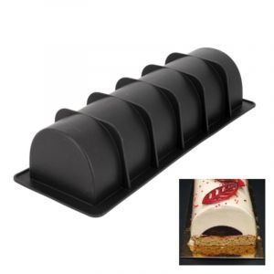 Moule &agrave; b&ucirc;che lisse silicone 30 cm (CERF DELLIER, neuf)