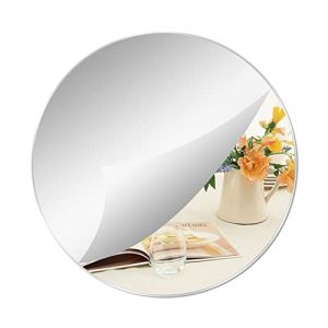 YXYAOLEE Acrylique Rond Miroirs Non Verre Rond Miroir Plaque Auto-Adhésif Miroir Rond Autocollants Muraux pour La Maison Salon Chambre Décor Épaisseur 2.5mm (30 * 30cm) (YINXI-EU, neuf)