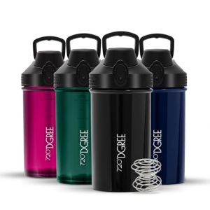 720°DGREE Shaker Fitness uberShaker 550ml - Premium Shaker à protéines sans compartiment à poudre, sphère – Anti-fuite, Sans-BPA – Pour boissons crémeuses protéines, gym, entraînement, nutrition (Kaave, neuf)