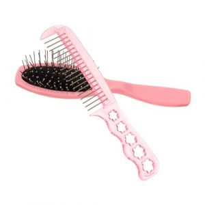 DEARMAMY Brosse Plate Acier avec Peigne D&eacute;m&ecirc;lant Brosse Lissante Portable pour Cheveux Mouill&eacute;s et Cheveux Boucl&eacute;s (Liiane, neuf)