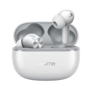 realme T200 Lite Cuffie True Wireless, Jusqu&rsquo;&agrave; 48 Heures d&rsquo;&eacute;coute, &Eacute;couteur amplificateur de Basses Dynamique de 12,4 mm, R&eacute;duction du Bruit par IA Lors des appels Via Quatre Microphones, White (HyperSmart EU, neuf)