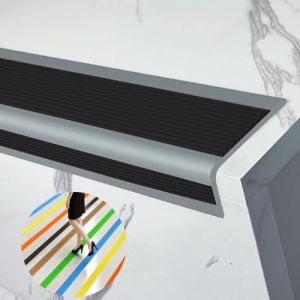 Ext&eacute;rieur Nez De Marche Escalier Protection D'angles De Rebords, Int&eacute;rieur Antid&eacute;rapant Nez De Marche, auto-adh&eacute;sif &eacute;tanche nez de marche, Ignifuge le caoutchouc d&eacute;coration Profil&eacute; D'escalier. (Color (yaoyaomgsh, neuf)