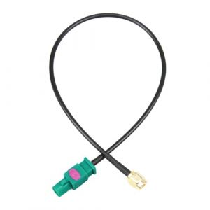 C&acirc;ble Fakra Z M&acirc;le vers SMA M&acirc;le Adaptateur Antenne V&eacute;hicule 30cm Compatible avec Autoradio St&eacute;r&eacute;o Android Unit&eacute; Centrale Navigation GPS Radio Sirius XM Radio Satellite 4G LTE TEL Module Bluetooth (FuQuSheng, neuf)