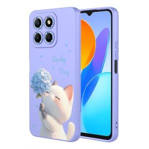 BORYA Silicone Coque pour Honor X8 5G / Honor X6 / Honor 70 Lite, Antichoc Souple Soyeux Tr&egrave;s Mince Premium TPU Housse, &Eacute;l&eacute;gant Simple Mignon Motif &Eacute;tui, Anti-Rayures Tissu Microfibre, P9 (Boerya, neuf)