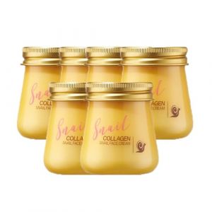 Cr&egrave;me visage &agrave; la bave d'escargot, soin hydratant &agrave; la bave d'escargot, cr&egrave;me anti-rides, escargots hydratante anti-rides et rajeunissante &agrave; la bave, escargots r&eacute;paratrice v&eacute;gane pour (6pcs) (郑州琦煜电子商务有限公司, neuf)