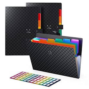 ABC life Trieur 7 Compartiments A4, 3Pcs Am&eacute;lior&eacute; Plastique extensible accord&eacute;on dossiers de fichiers Document Organiseur Classeur et trieur &agrave; documents 7 poches avec fermeture Snap pour l'&eacute;cole (ABC life' store, neuf)