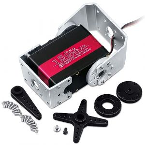 ANNIMOS 150KG Robot Servo Moteur 12V Servos de Direction numérique à Haute Tension et à Couple élevé avec Supports de Montage (ANNIMOS, neuf)