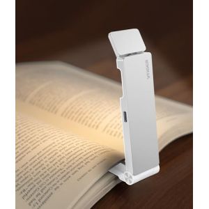 VTIGER lampe de table rechargeable pour la lecture au lit clip LED lampe de lecture réglable en 3 couleurs et 4 luminosité durable portable bookmark Light pour les fans de livres et les enfants (VTiger, neuf)