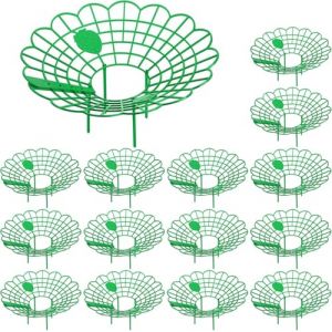 Lot de 15 supports pour fraises &ndash; &Eacute;tag&egrave;re &agrave; fraises &ndash; Filet de fraises de balcon pour prot&eacute;ger les fraises de la poussi&egrave;re et des escargots, cr&eacute;e une distance de s&eacute;curit&eacute; par rapport au sol (GIONAR-FR, neuf)
