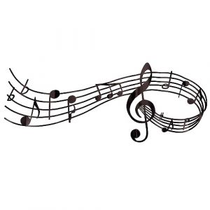 CREATCABIN Musique Note Stickers Muraux Vinyle Sticker Musique Mur Art Grand Noir PVC Adh&eacute;sif Mural Esth&eacute;tique Autocollants D&eacute;cor Peel Stick pour Home Studio Classe &Eacute;cole D&eacute;corations Cadeau 60.6x25cm (CREATCABIN FR, neuf)