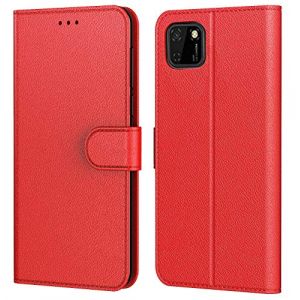 AURSTORE Etui Coque pour Huawei Y5P 2020,Plusieurs Couleurs Disponible Protection Etui Housse Premium en Cuir PU,Fermeture Magnétique pour Huawei Y5p 2020 (5,45 Pouces) (Book Rouge) (AURSTORE, neuf)