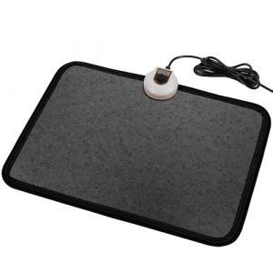 OLYDON Tapis de sol électrique chauffant sous le bureau, chauffe-pieds chauffant – Chauffage des orteils 230 V pour bureau et maison (noir) (OLYDON-EU, neuf)