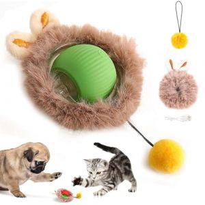 Balle de Jouet Interactif pour Chat,Balle interactive pour chat,balle interactive intelligente,Jouet Intelligent pour Chat,Electric Cat Toy Ball,Jouet pour Chat,Balle Roulante Automatique pour Chats (ZonQ, neuf)