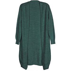 styleBREAKER Cardigan pour Femmes en Grosse Maille avec Poches plaquées, Gilet sans Fermeture, Manteau Long, Taille Unique 08010064, Couleur:Pétrole (styleBREAKER, neuf)