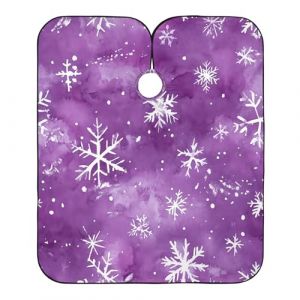 Cape De Coiffure Flocon De Neige D'Hiver Barber Cape De Salon Professionnel Réglable Lavable Coupe Cheveux, Pour Le Dyeing, Femme, Adultes, 140x168cm (liuziyuan, neuf)