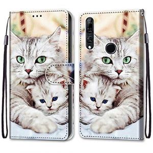 Mo-Somnus Coque pour Huawei P Smart Z/Y9 Prime 2019/Honor 9X/9X Premium, Etui en Cuir PU Portefeuille Housse Coque avec 360 Degrés Silicone Protection Cover Cuir Pochette Magnétique(Chats 2) (Mo-Beauty EU Store, neuf)