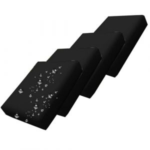 MSNCS Housse de Coussin Exterieur Impermeable pour Salon de Jardin, Housses de Coussin de Si&egrave;ge de Canap&eacute; 60x60/50x50/65x65cm,avec Fermeture &Eacute;clair, pour Int&eacute;rieur Et Ext&eacute;rieur(Noir,55x45x10cm 4pcs) (geenahont, neuf)