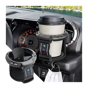 JNNJ Porte-Gobelets De Voiture, Porte-Gobelet De Ventilation De Voiture, Universel R&eacute;glable Tasse Boisson Porte-Gobelet pour Voiture, pour Tasse &agrave; Caf&eacute; T&eacute;l&eacute;phone Et Canette Boisson(Noir/Gris) (KJHmaoyi, neuf)