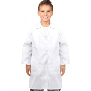 MIVAIUN Blouse Docteur Blouse Chimie Blanche Enfants, Costume de Docteur Scientifique Enfants Déguisement Docteur Enfants, Blouse de Laboratoire Manteau Scientifique pour Jeux de Rôle (L) (HONGXIN EU, neuf)