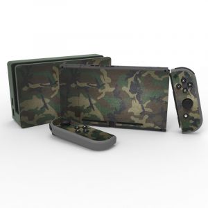 eXtremeRate Autocollant pour Nintendo Switch Manette,Sticker Skin pour Switch Console & Joycon & Dock avec 2 Protection d'Écran-Vert Armée (Game Skindecal Store, neuf)