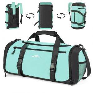 ZIOISNM Sac de Sport Homme, Sac de Voyage Homme 42L avec Compartiment Chaussures, Compartiment pour Articles Humides et Isolation Thermique, Sacs a Dos Voyage pour Gym, Camping (Vert Clair) (ziosinm, neuf)