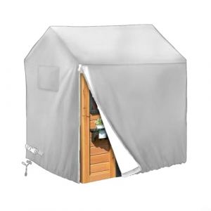 Housse imperm&eacute;able pour cabane de jardin en plastique et bois, abri de protection contre les intemp&eacute;ries avec cordon de serrage en bas (145 x 145 x 160 cm) (VerveRadiant, neuf)