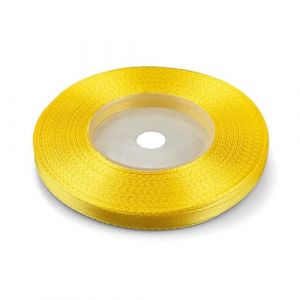 Netuno - 1 ruban de satin, 6 mm x 32 m, couleur : jaune, en tissu, d&eacute;coratif, pour le bricolage, la d&eacute;coration de mariage, l&rsquo;emballage de cadeau (netuno, neuf)