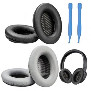 Mousse Casque pour Bose, 6 pi&egrave;ces Coussinet Casque pour Bose, Coussinet pour B ose Qc35, Coussinet pour B ose Qc35 II, Conception renforc&eacute;e pour Une Meilleure Isolation Acoustique, Noir et Gris. (AMAAL ABD LIMITED, neuf)