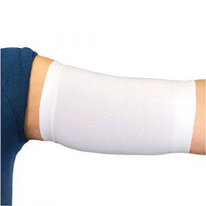Linphelle Manchon Bras en Microfibre pour Picc Line - Manchette Bras en tissu respirant et design, idéal pour PICC, Glucometre pour glycémie, Tatouage ou Blessures, Blanc, Taille 0 (Mediksan, neuf)