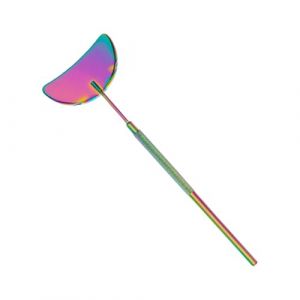 Cils pratiques en acier inoxydable miroir avec long manche accessoires cosmétiques pour l'inspection de faux cils outil de vérification de faux cils (ZHKWLXS, neuf)
